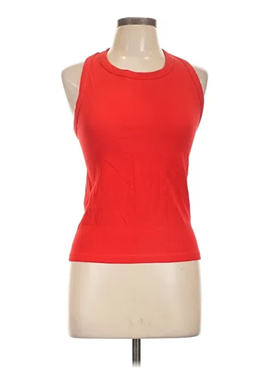 Pre-owned Mono B Tank Top Red Halter Neckline Tops