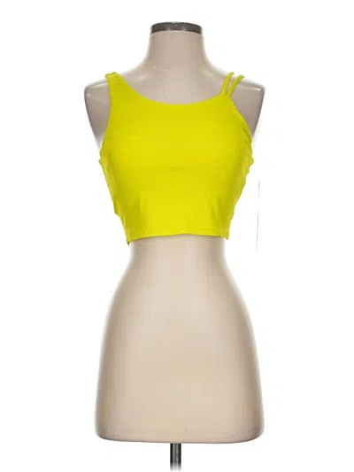 Pre-owned Mono B Tank Top Yellow Strapless Neckline Tops