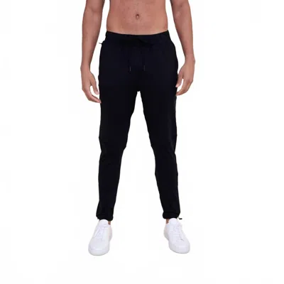 Mono B Toggle Hem Joggers In Black In Blue