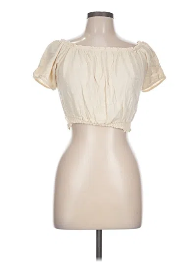 Pre-owned Mono B Tube Top Ivory Strapless Neckline Tops