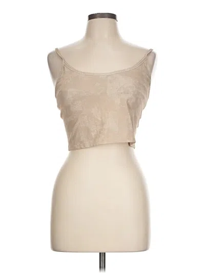 Pre-owned Mono B Tube Top Tan Strapless Neckline Tops In Brown