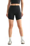 Mono B Venice Cloud Light Sculpt Biker Shorts In Black In Black