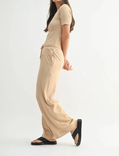 Mono B Vintage Ease Pima Cotton Set In Taupe In Gray