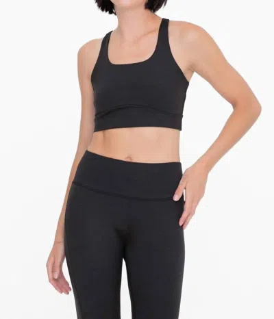 Mono B Women's Racerback Sports Bra In Black