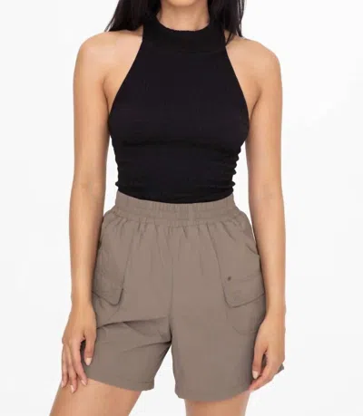 Mono B Women's Slimming Halter Top In Black