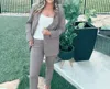 Mono B Zippered Pocket Leggings In Mocha