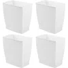 Mono Rectangular Trash Can, 2.5 Gal. / 9.5 Liter, 4-pack, White, Made In White