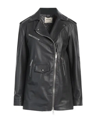 Mono Woman Jacket Steel Grey Size 6 Soft Leather