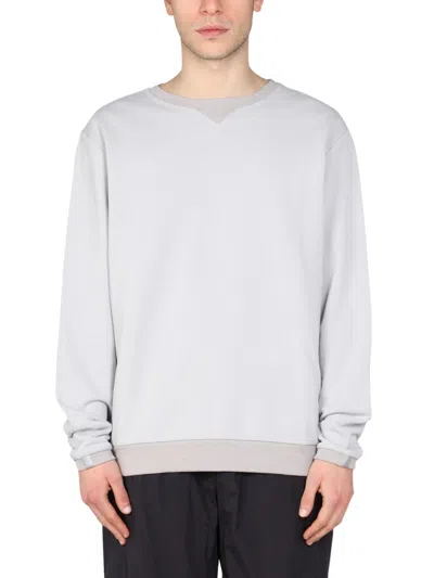 Monobi Crewneck Sweatshirt With Contrasting Band In Gray