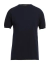 Monobi Man Sweater Midnight Blue Size Xxl Cotton In Blue