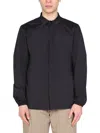Monobi Zip-pocket Shirt Jacket In Blue