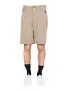 Monobi Poplin Bermuda Shorts In Beige