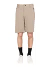 Monobi Poplin Bermuda Shorts In Beige