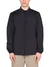 Monobi Zip-pocket Shirt Jacket In Black