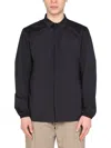 Monobi Zip-pocket Shirt Jacket In Black