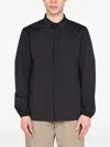Monobi Zip-pocket Shirt Jacket In Blue