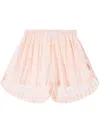 Monochrome Check Pattern Short Shorts In White