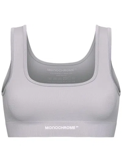 Monochrome Cropped Top In Grey
