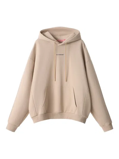 Monochrome Drawstring Hoodie In Neutral