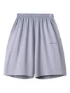 Monochrome Drawstring-pocket Shorts In Purple