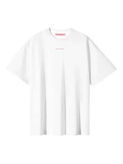 Monochrome Geometric-print Oversized T-shirt In White