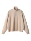 Monochrome Half-zip Sweatshirt In Neutral