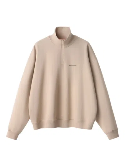Monochrome Half-zip Sweatshirt In Neutral