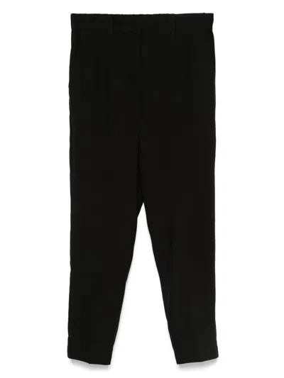 Monochrome Linen-blend Trousers