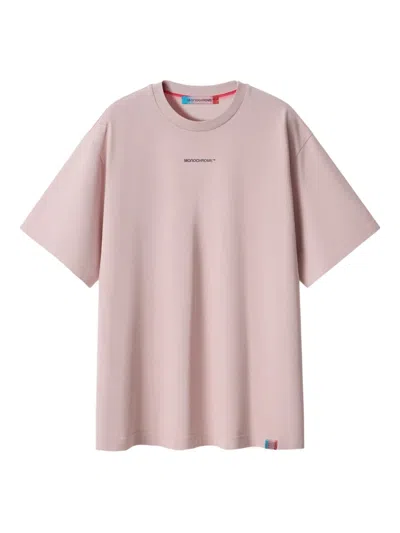 Monochrome Logo-detail Short-sleeve T-shirt In Pink