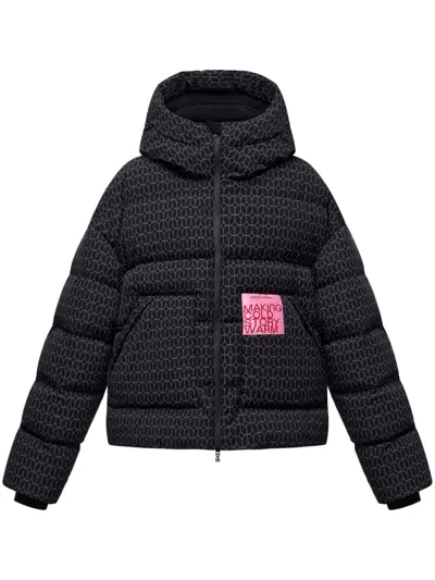 Monochrome Logo Down Jacket In Black