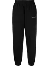 Monochrome Logo-print Cotton Track Pants In Black