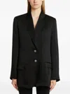 Monochrome Notched-lapel Blazer In Black