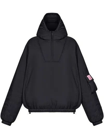 Monochrome Oversized Down Jacket In Black