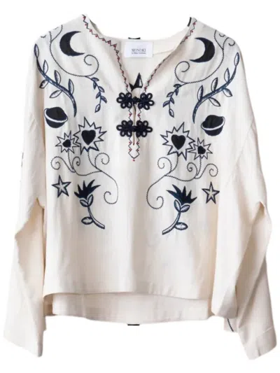 Monoki Basil Shirt In Off White In Beige