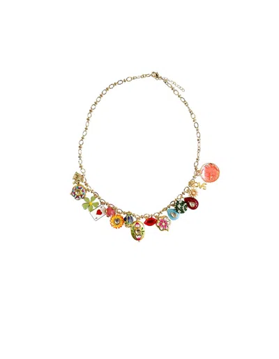 Monoki Women's Grigri Bold Necklace In Gold In Brown