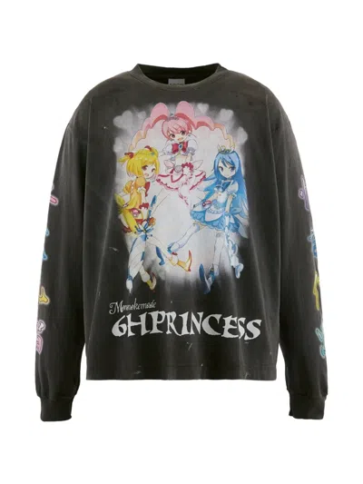 Mononoke Made X Takashi Murakami Graphic-print Long-sleeve T-shirt In Black