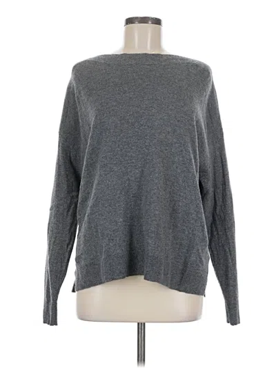 Pre-owned Monoprix Femme Long Sleeve Top Gray Boatneck Tops