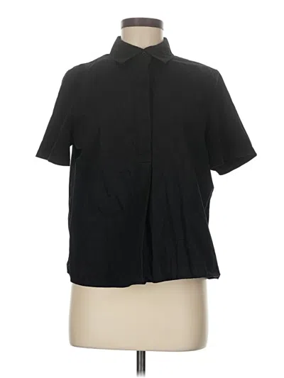 Pre-owned Monoprix Femme Short Sleeve Blouse In Black