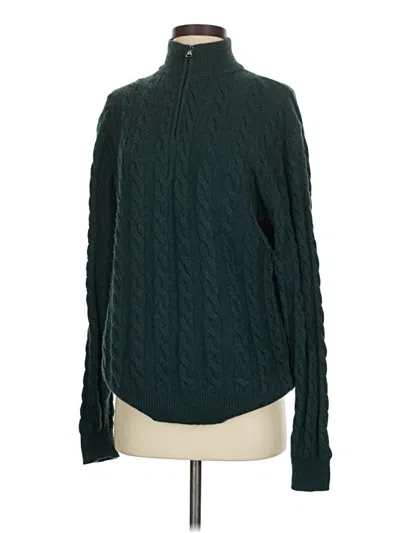 Pre-owned Monoprix Femme Turtleneck Sweater In Green