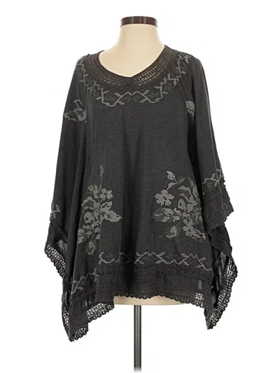Pre-owned Monoreno 3/4 Sleeve Blouse In Gray