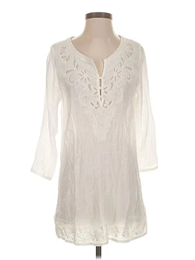 Pre-owned Monoreno 3/4 Sleeve Blouse In Ivory