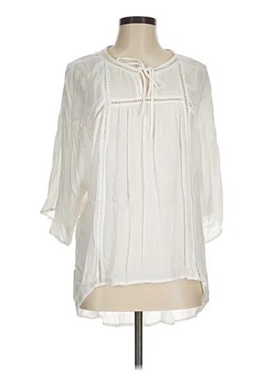 Pre-owned Monoreno 3/4 Sleeve Blouse In Ivory