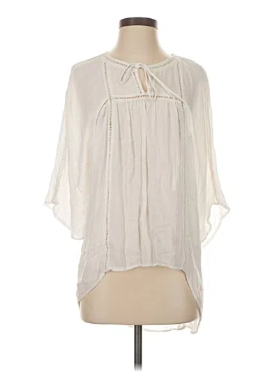 Pre-owned Monoreno 3/4 Sleeve Blouse In White
