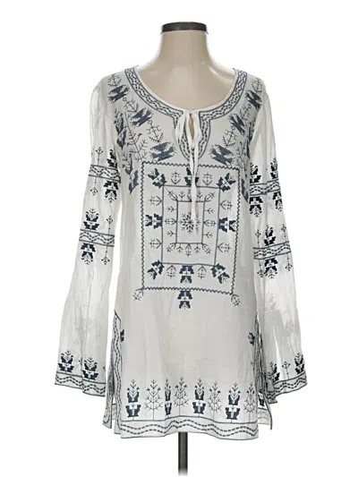 Pre-owned Monoreno Long Sleeve Blouse In Silver