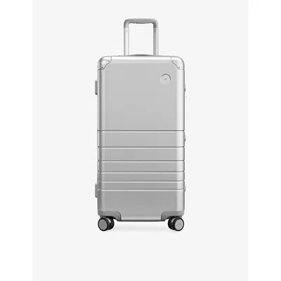 Monos Aluminum Trunk Four-wheel Aluminium Suitcase 76cm Aspen Silver