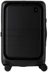 Monos Black Expandable Carry-on Pro Suitcase In Midnight Black