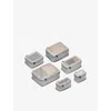Monos Compress Nylon Packing Cubes Set Of Six Grey