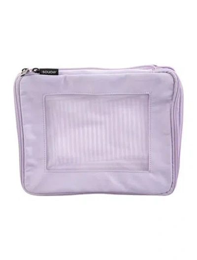 Pre-owned Monos Expandable Travel Organizer In Purple