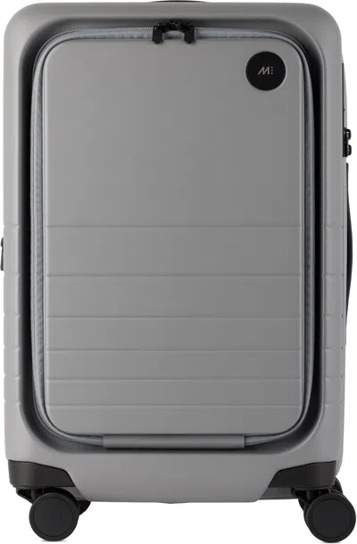 Monos Gray Expandable Carry-on Pro Suitcase In Storm Grey