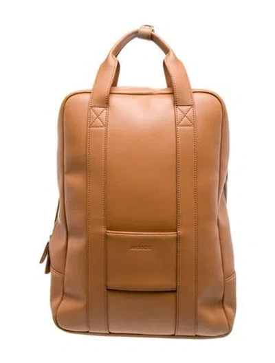 Pre-owned Monos Leather Backpack In Brown